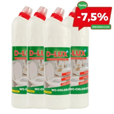 D-LUX WC-CHLORATOS 1l - Zestaw 4 Butelek Z Rabatem