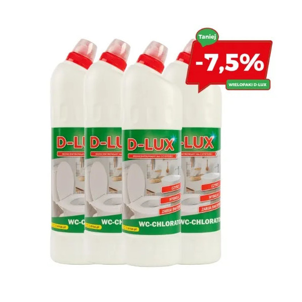 D-LUX WC-CHLORATOS 1l - Zestaw 4 Butelek Z Rabatem