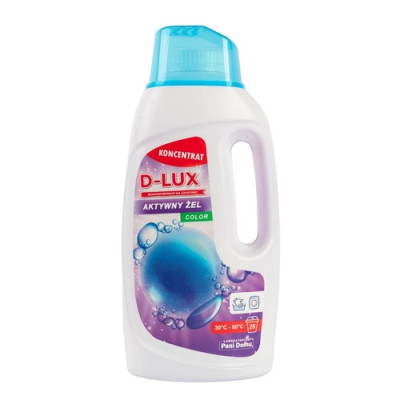 D-LUX - Aktywny Żel Do Prania 1,4 L Color Koncentrat - Zestaw 2 Butelek Z Rabatem
