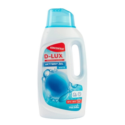 D-LUX - Aktywny Żel Do Prania 1,4 L White Koncentrat - Zestaw 2 Butelek Z Rabatem